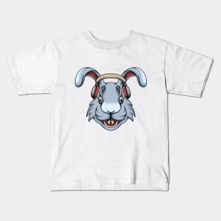 Rabbit listen music Kids T-Shirt